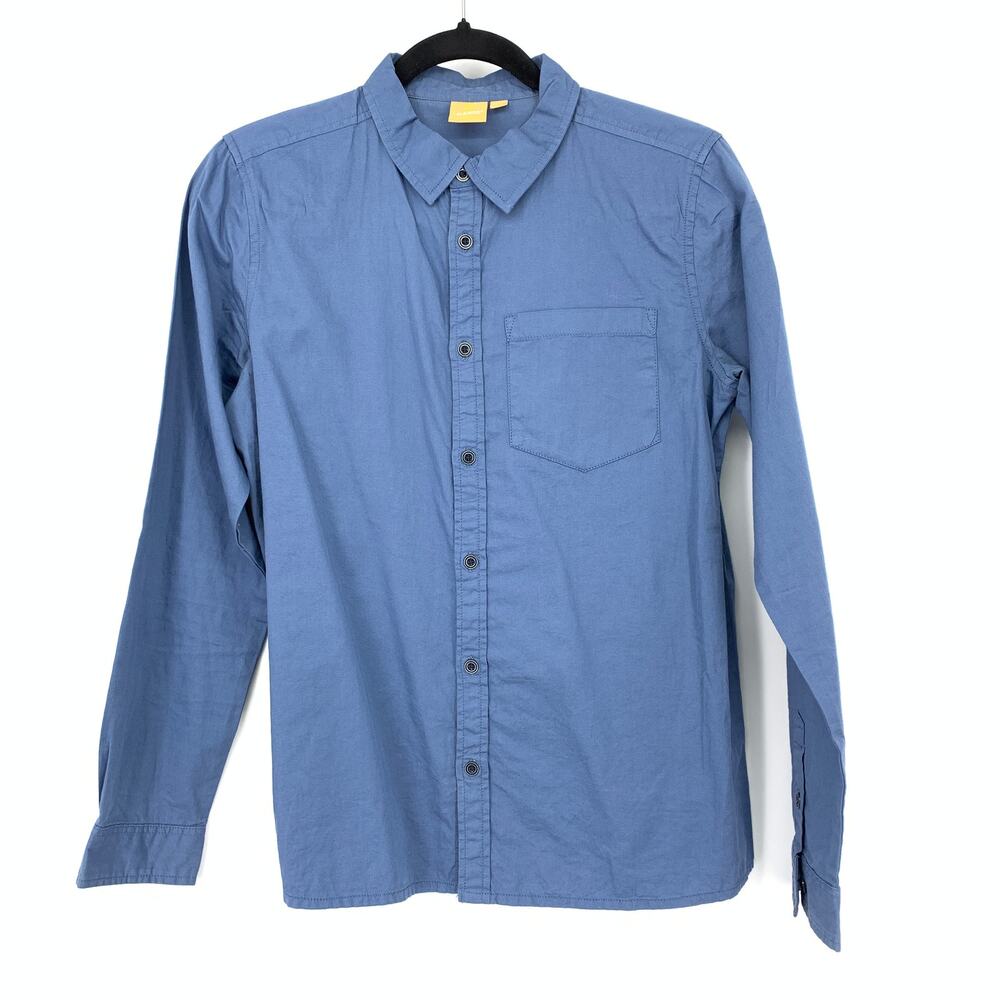 Manor Junior Button Front Long Sleeve Collared Shirt Boys Size 158 US Apx Sz L